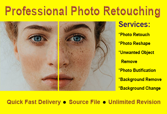 I will do professional photo retouching & photo b...
