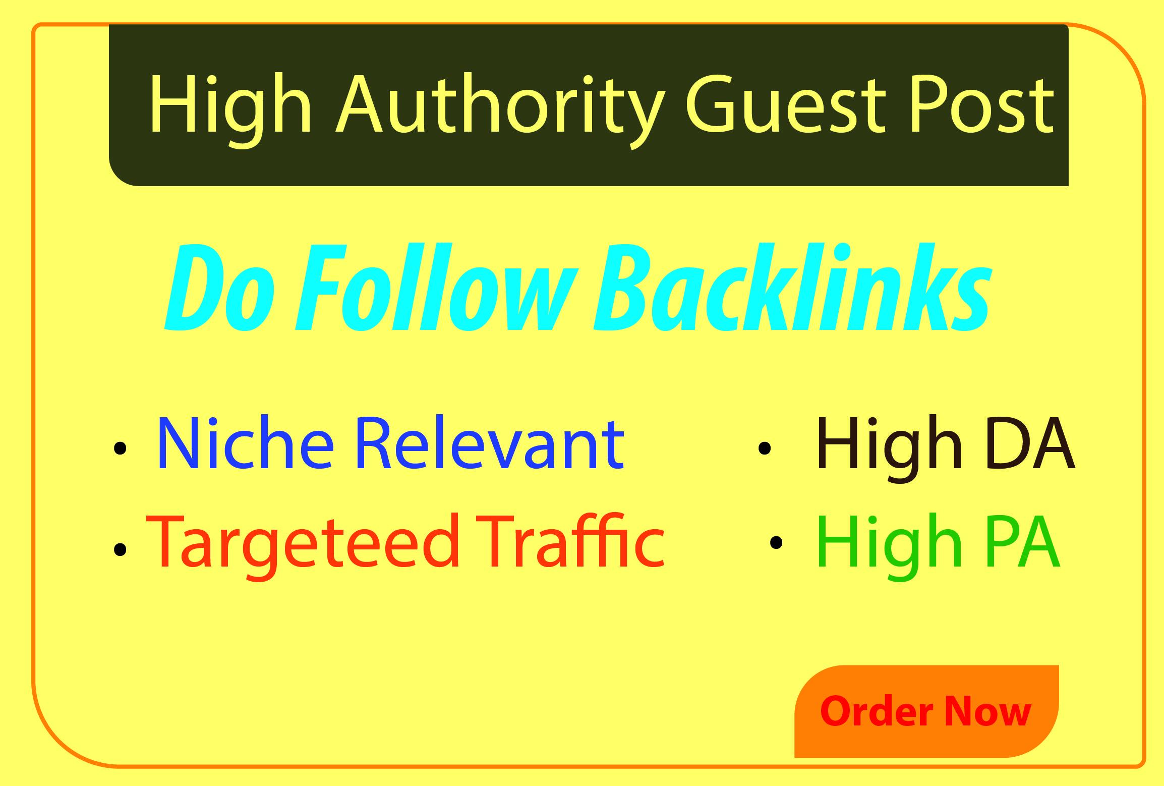 I will write and publish 1 niche guest post on high a...