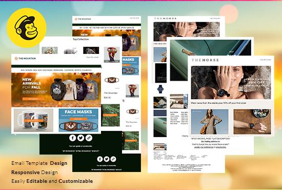 responsive custom mailchimp html email template newsl...