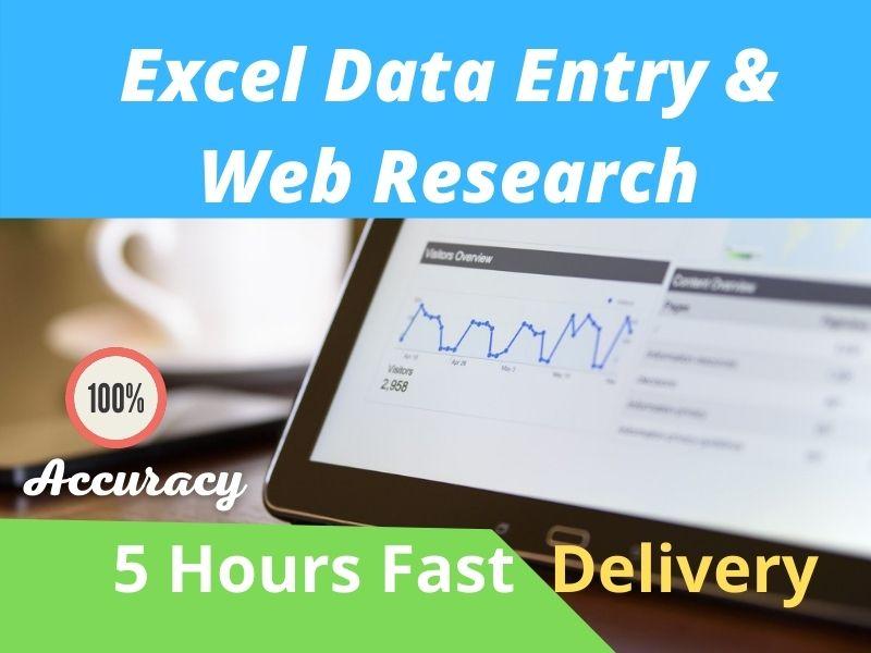 I will do Data Entry and Web Research for your Compan...