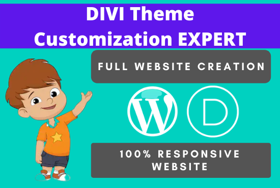 I will create divi website design and divi theme cust...