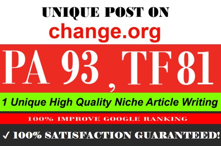 Publish a Guest post on Change. org