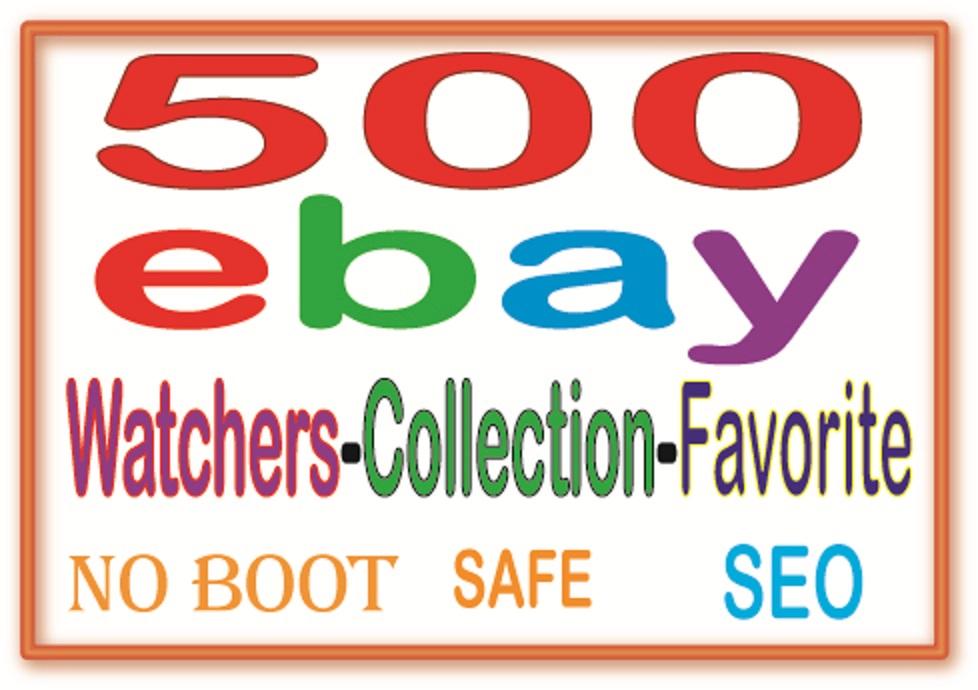 Ebay SEO Manually Add 500 Ebay watchers & collect...