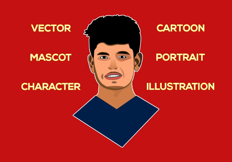 I will do vector mascot character cartoon portrait il...