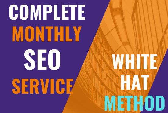 Offer a Complete Monthly SEO Service with On page for...