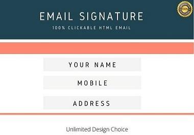 I will originate fascinating clickable HTML email sig...