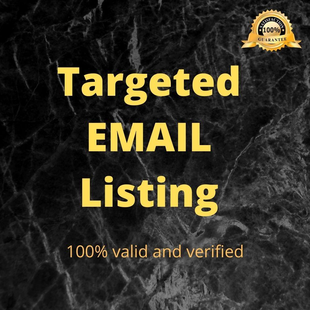 I will build valid & verified targeted email list...