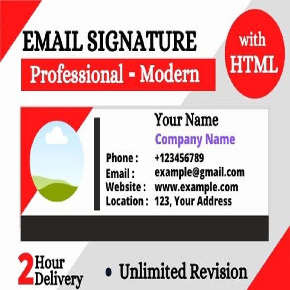 I will create a clickable html email signature for yo...