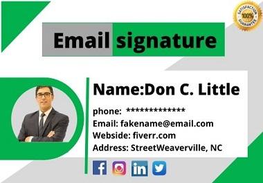 I will create beautiful clickable HTML email signatur...