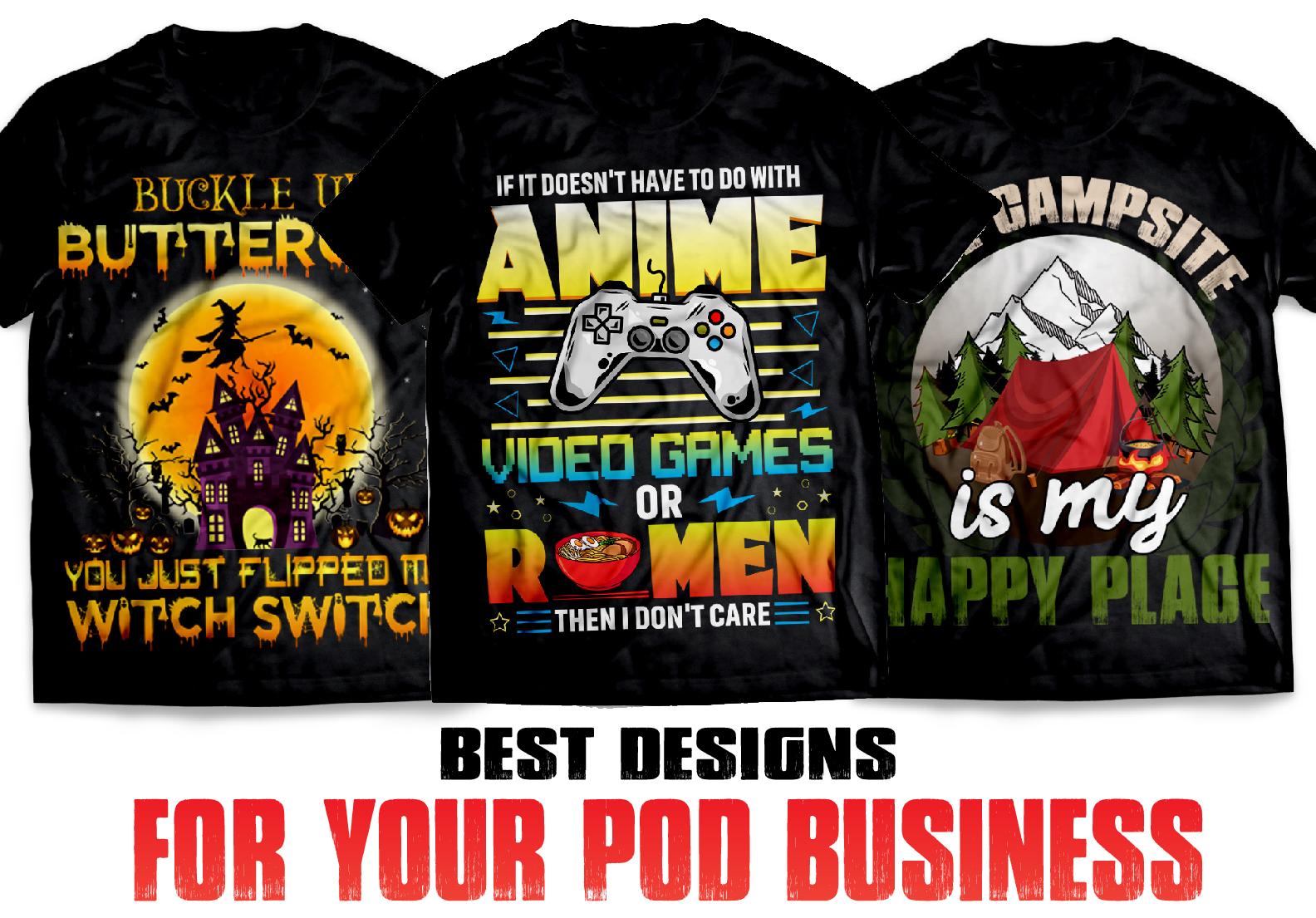 I will do unique custom t-shirt design for your POD s...