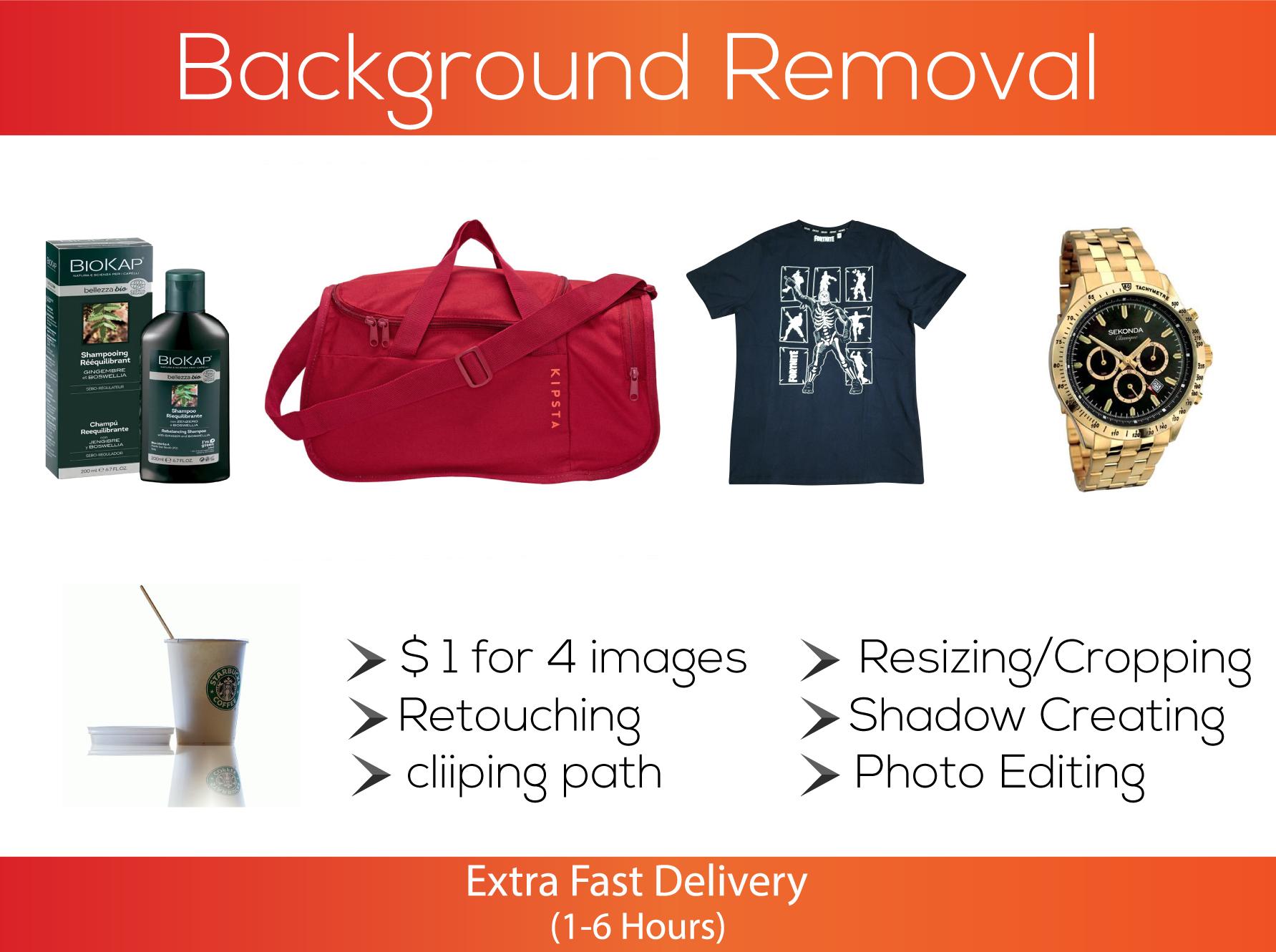 I will remove product background, photo editing, tran...