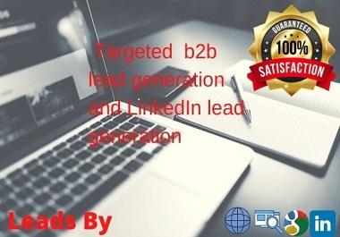 Do targeted 100 LinkedIn lead generation and B2B lead...