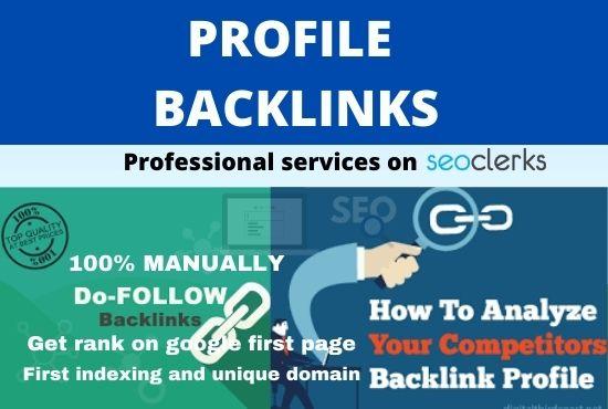 I will do 20+ permanent profile backlinks manually
