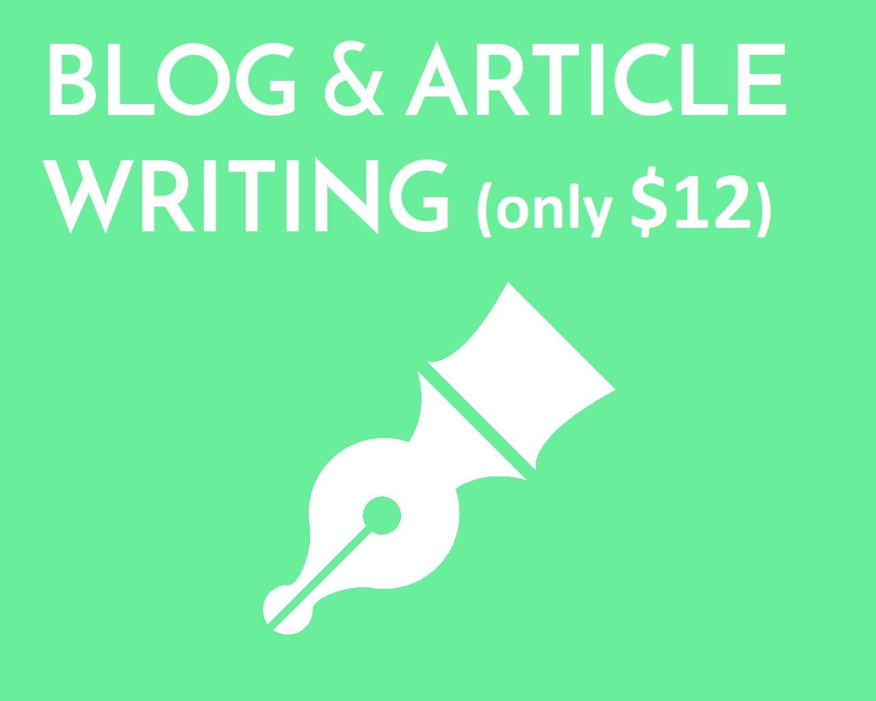 I write original blog articles for any kind of topic