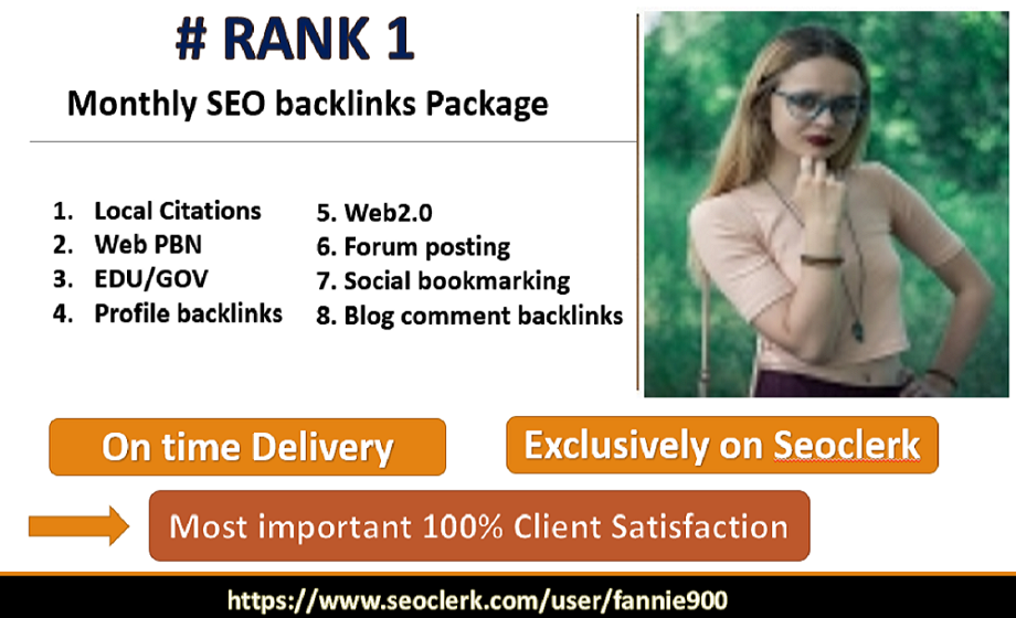 RANK1 WEB PBN, Citations, EDU/GOV, Profile, web2....