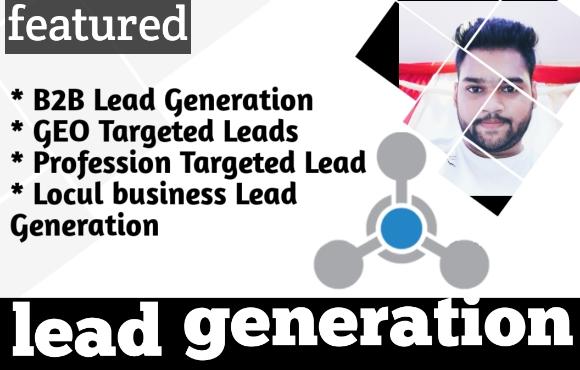 I will do b2b lead generation.i will provide you 1,00...