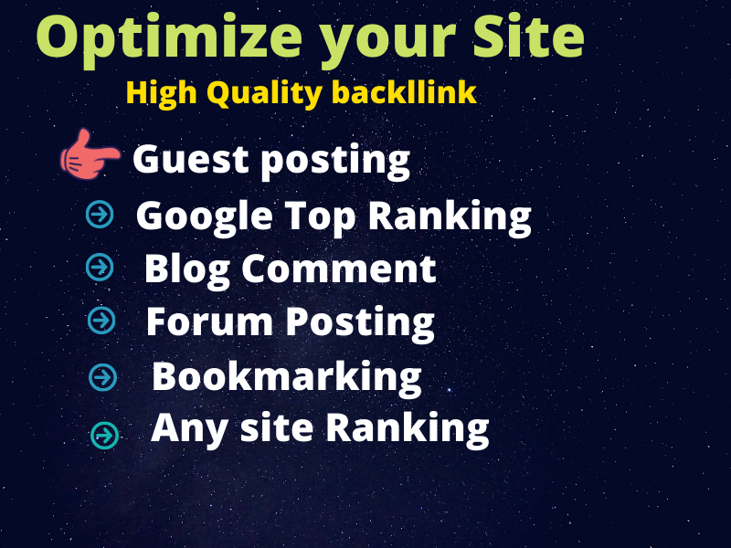 I will provide you high quality backlink for your web...