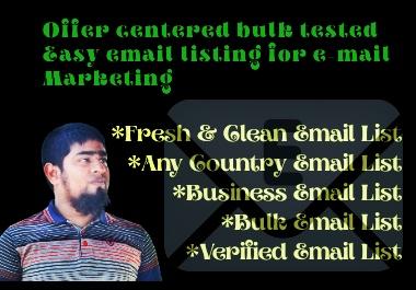 Offer centered bulk tested Easy email listing for e-m...