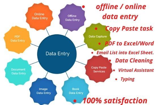 i can provide you any kind of online /offline data en...