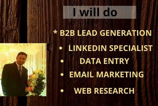 I will do B2B lead generation, Email Marketing & ...