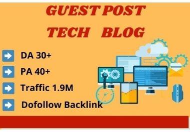 I will do guest post on technology blog with high da