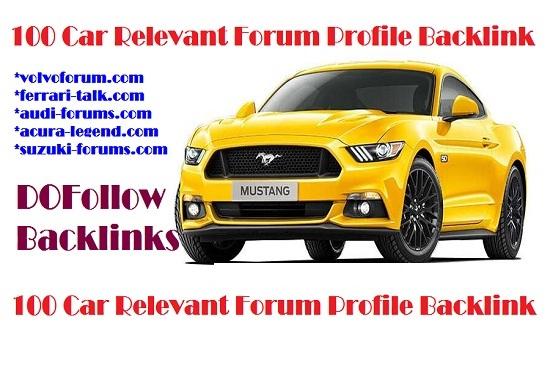 I Will Do 10 DOFollow Car Relevant Forum Profile Back...
