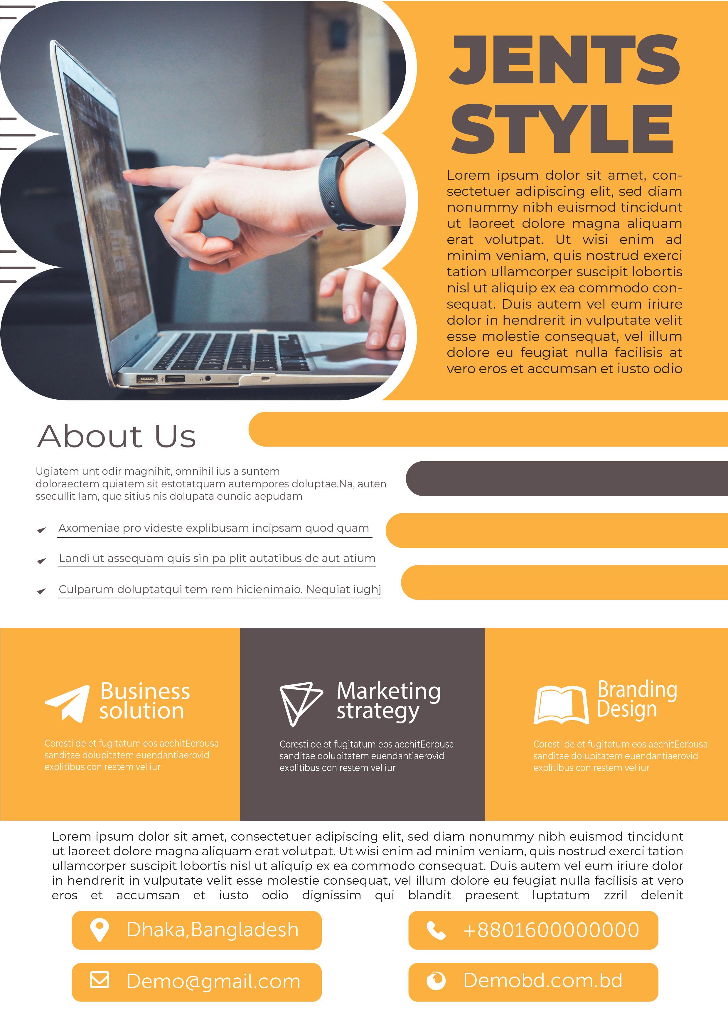 i can make modern, choice full and stylish business f...