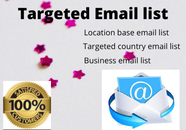 Provide you 1000 email list for your targeted marketi...