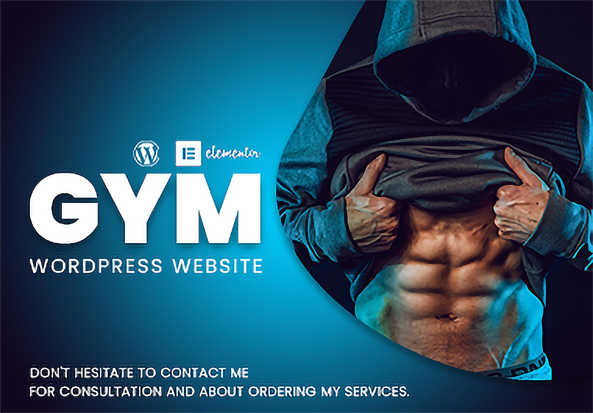 Single page GYM wordpress website with blog post &amp...