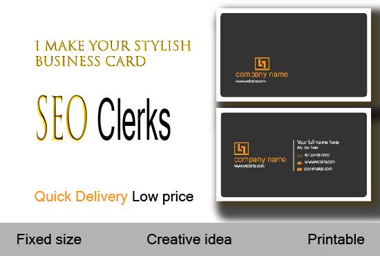 I will do stylish and professional business card desi...