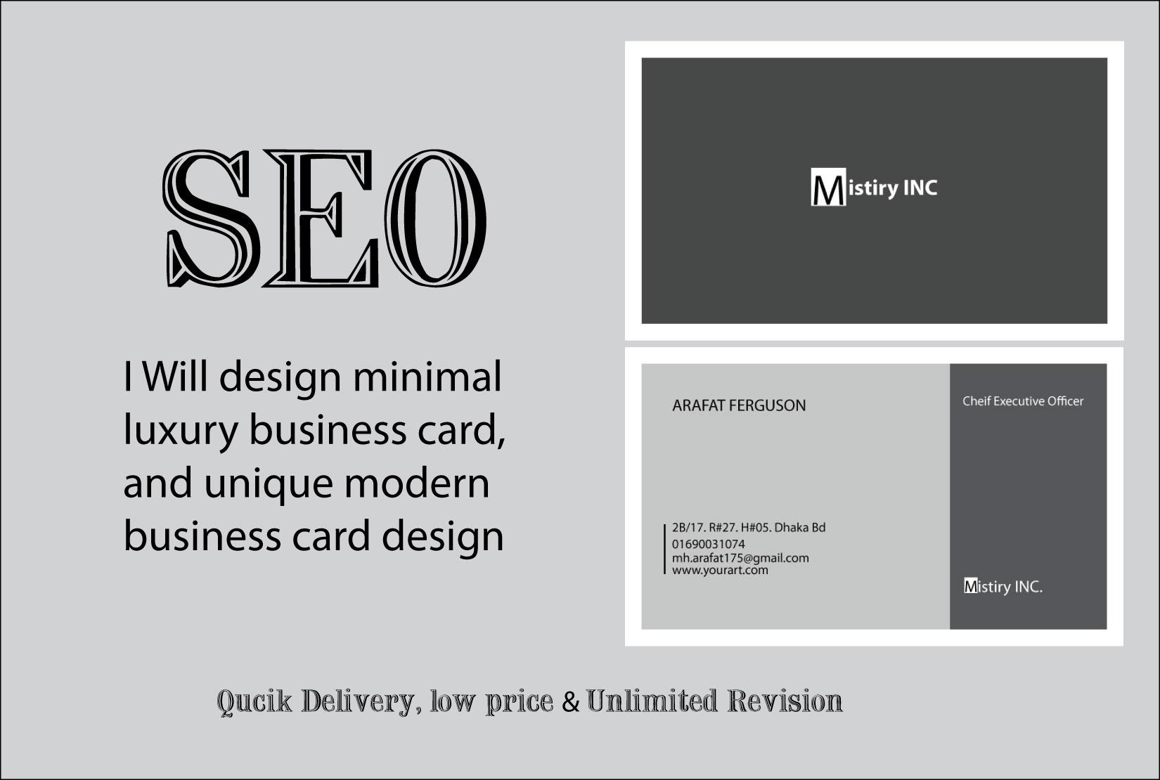 I will make stylish, unique and professional busines...