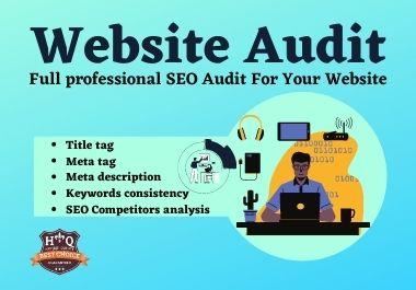 I will provide the best SEO/Website audit and opponen...