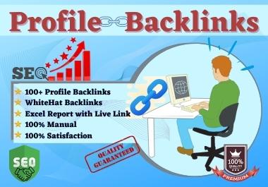 I will do 100+ High Authority white hat Profile Backl...