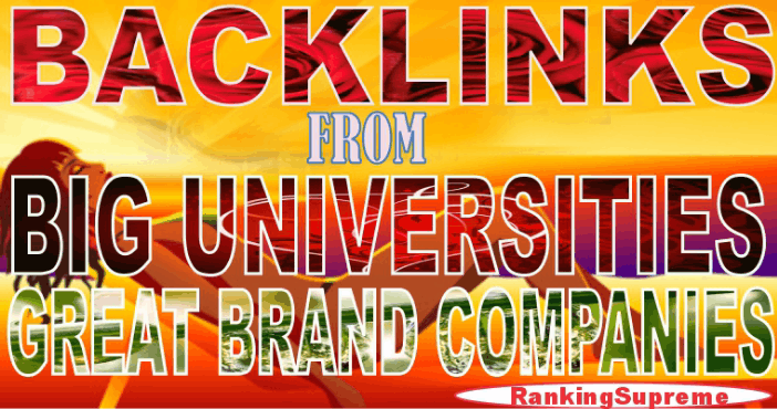 Backlink from UNIVERSITIES Or COMPANIES Check Inside ...