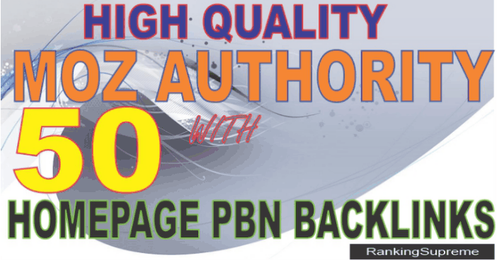 Get High Quality MOZ Authority, IMPROVE with 50 Home...