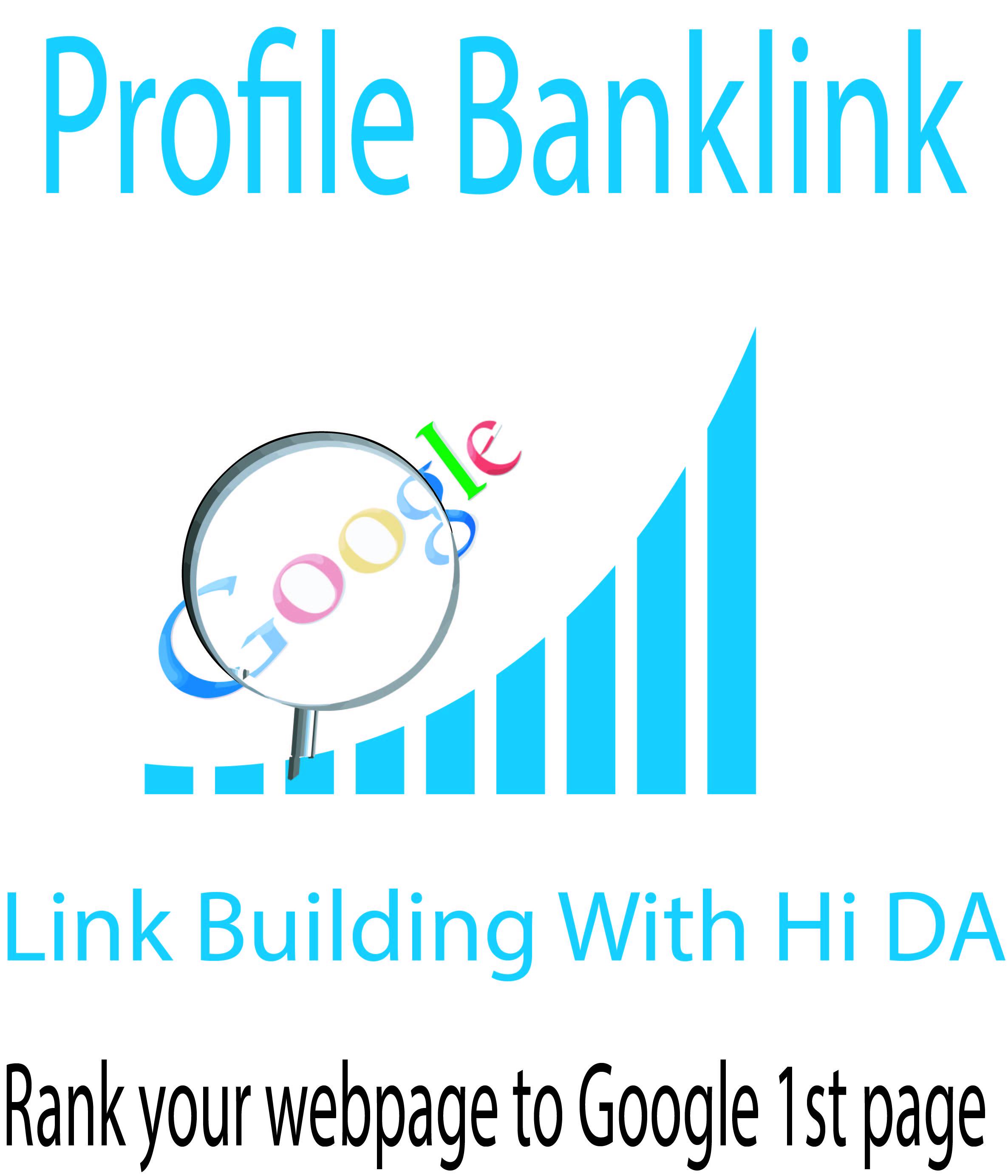 I will Banklink Your Profile or Link Building at leas...