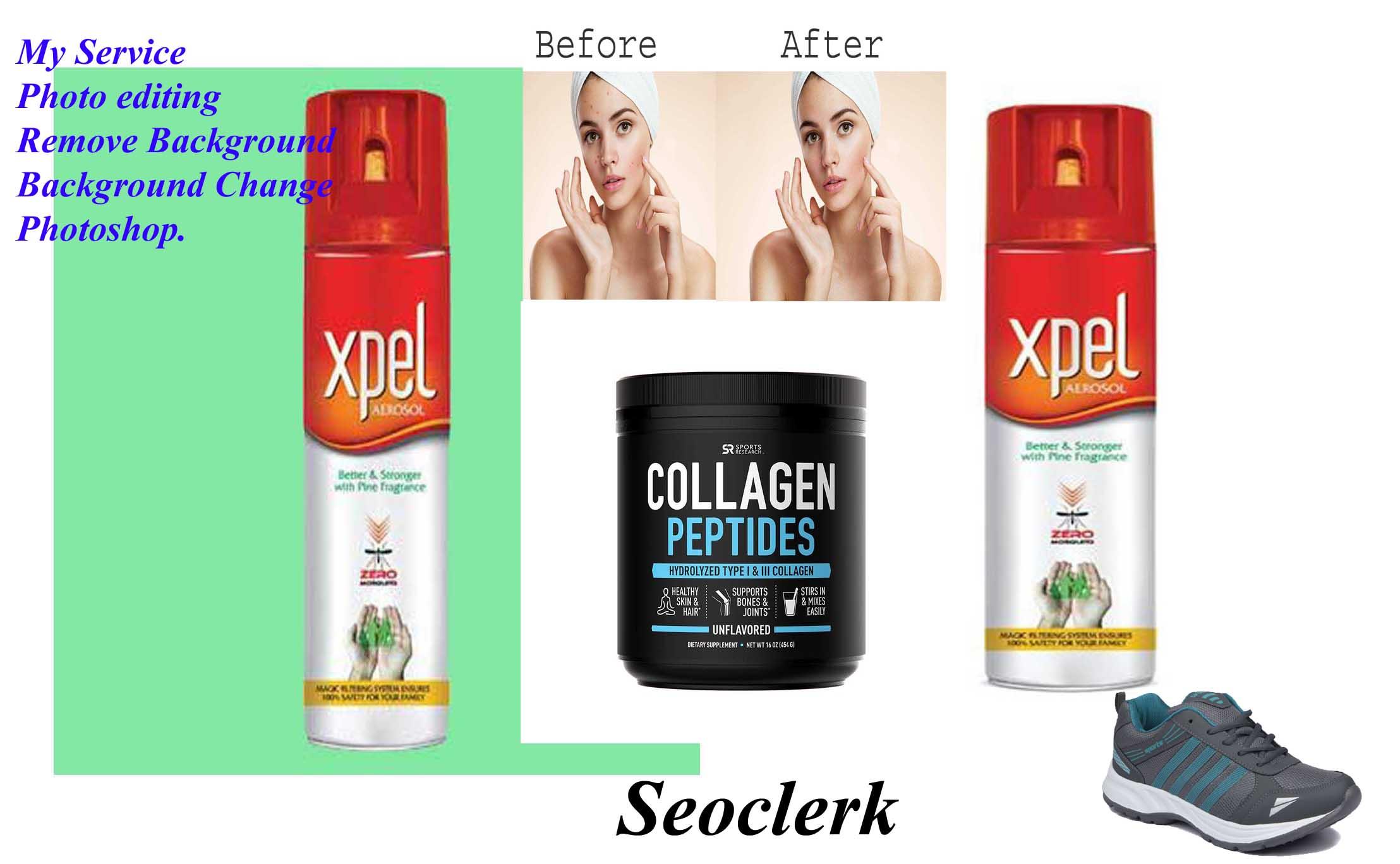 I will remove background from 4 photo