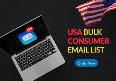 I will provide 1k USA based active consumer email lis...