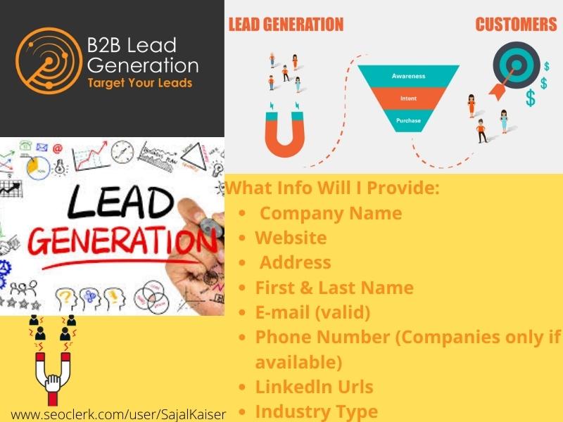 I will provide 200 B2b lead generation and targeted e...