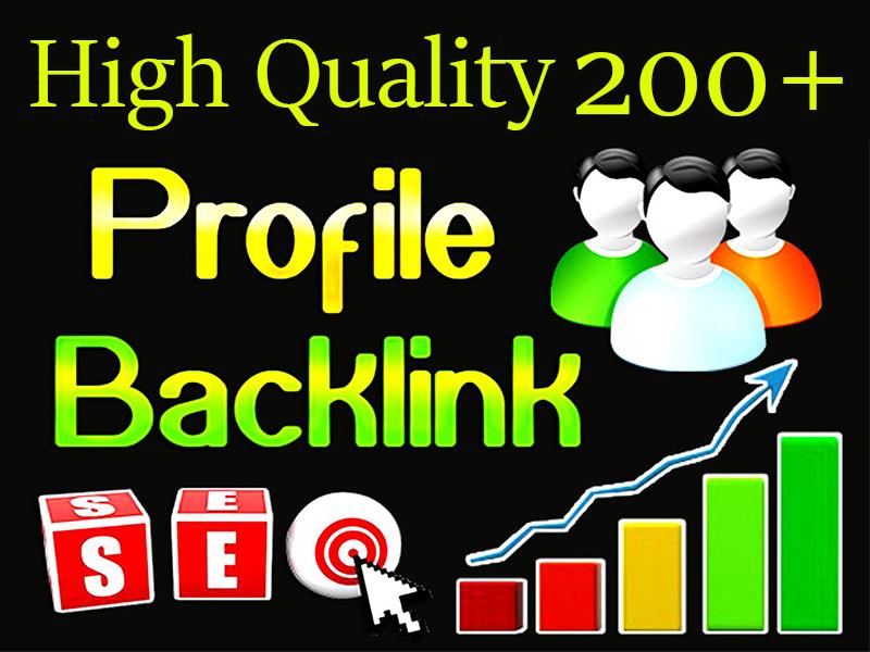 200+ Highly, Latest & Manually Profile Backlinks...