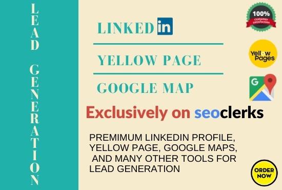 Lead generation from website, linkIdn, google maps,...