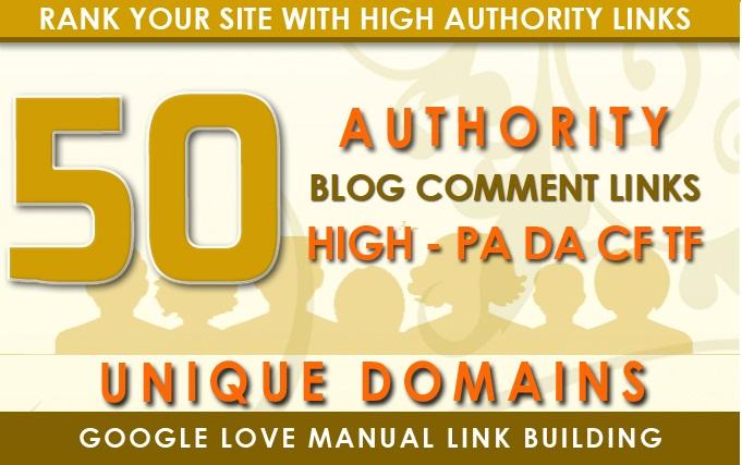 I Will provide 50 High Quality Unique Domain Dofollow...