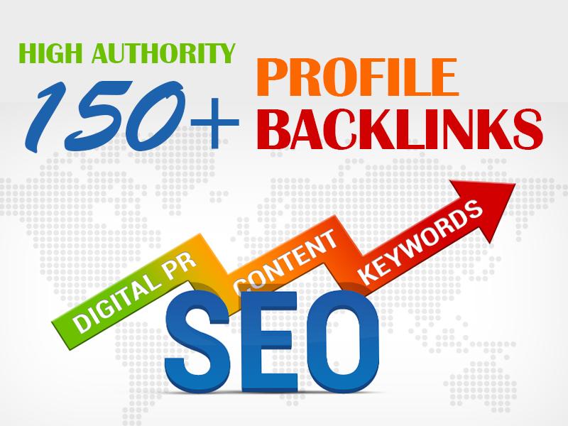 I Will Create 150+ High Authority Profile SEO Backlin...