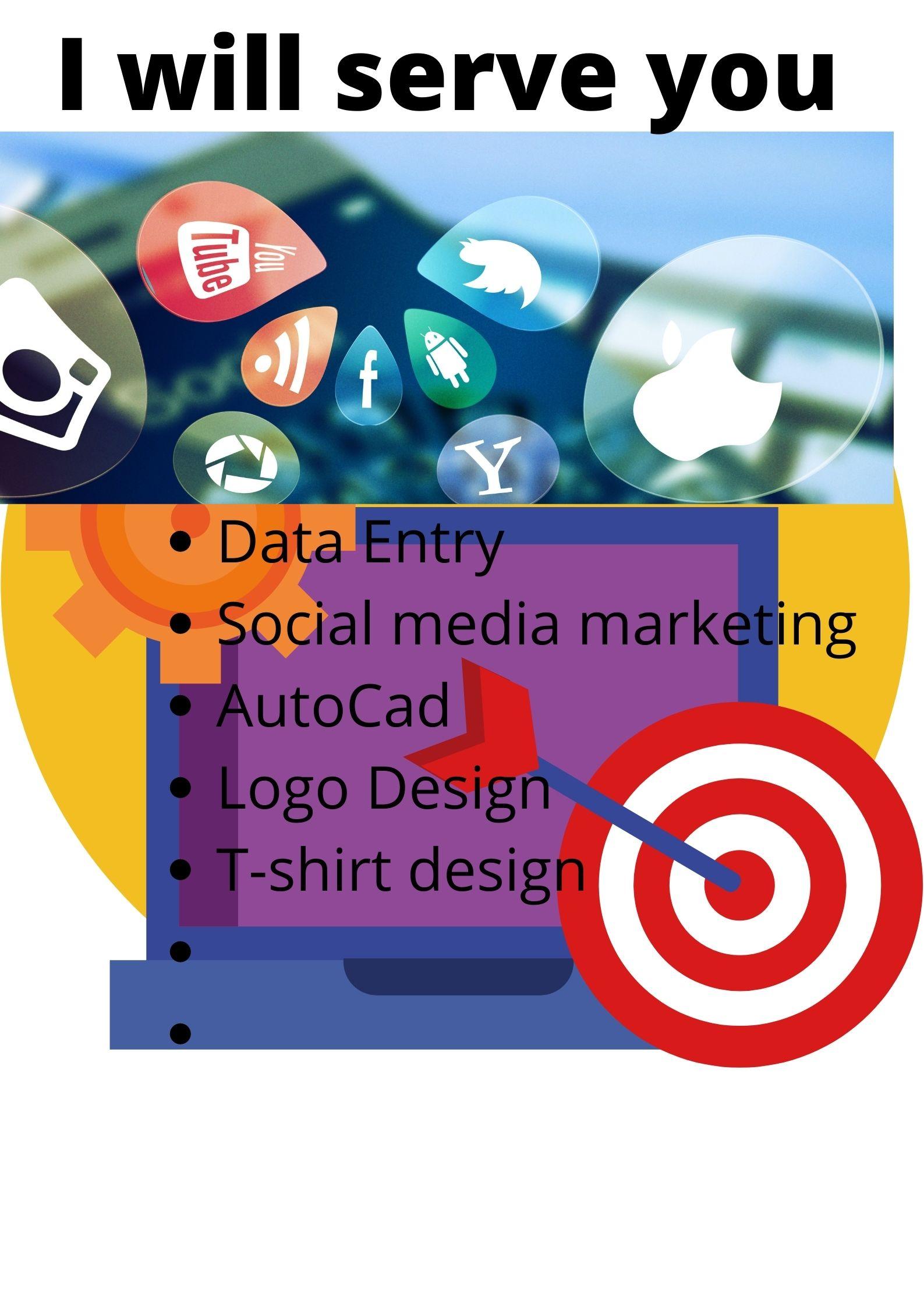 get service on data entry, facebook marketing.