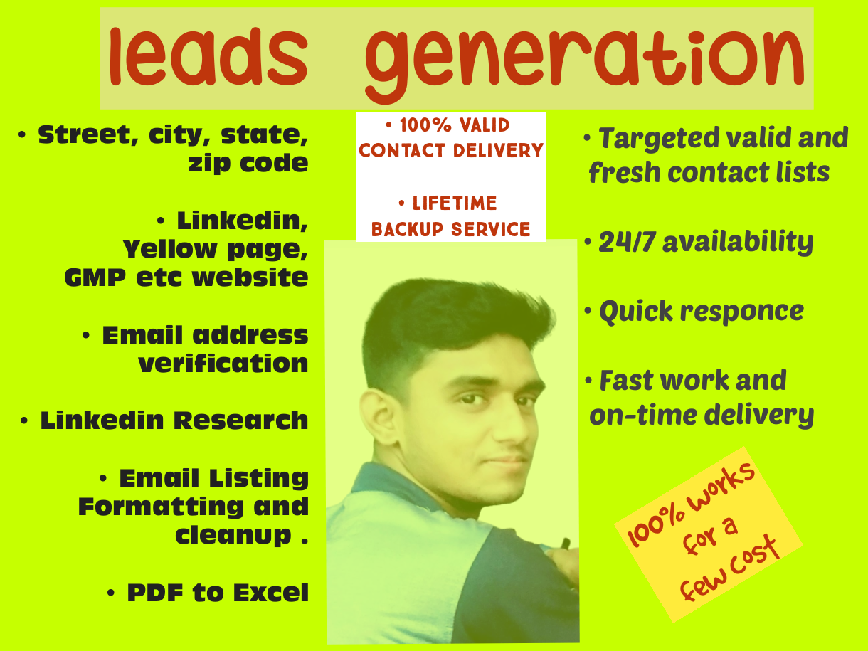 Valid Email address Provider or Lead Generation
