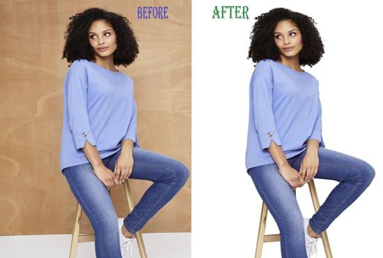 I will do hair masking in photoshop of your photo