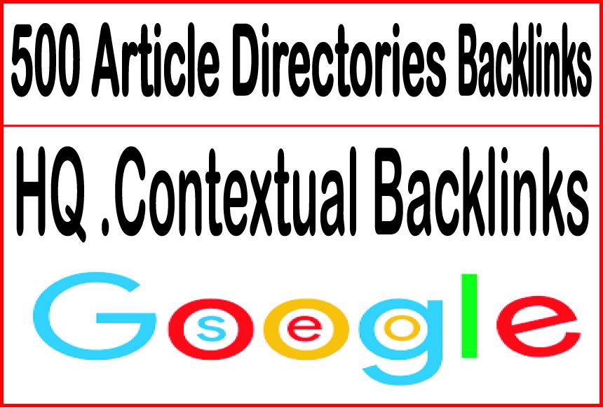 500 Article Directories Backlinks contextual backlink...