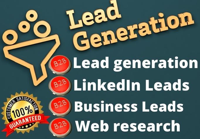 I will do B2B lead generation and web research Email ...
