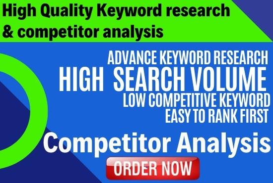 I will do search Engine Optimized Keyword research an...