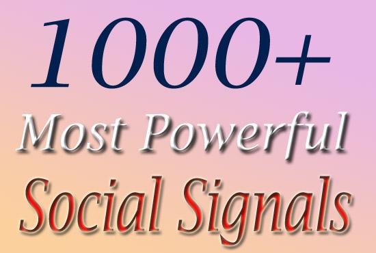 1000+ High Quality social signal with 8 platform on s...
